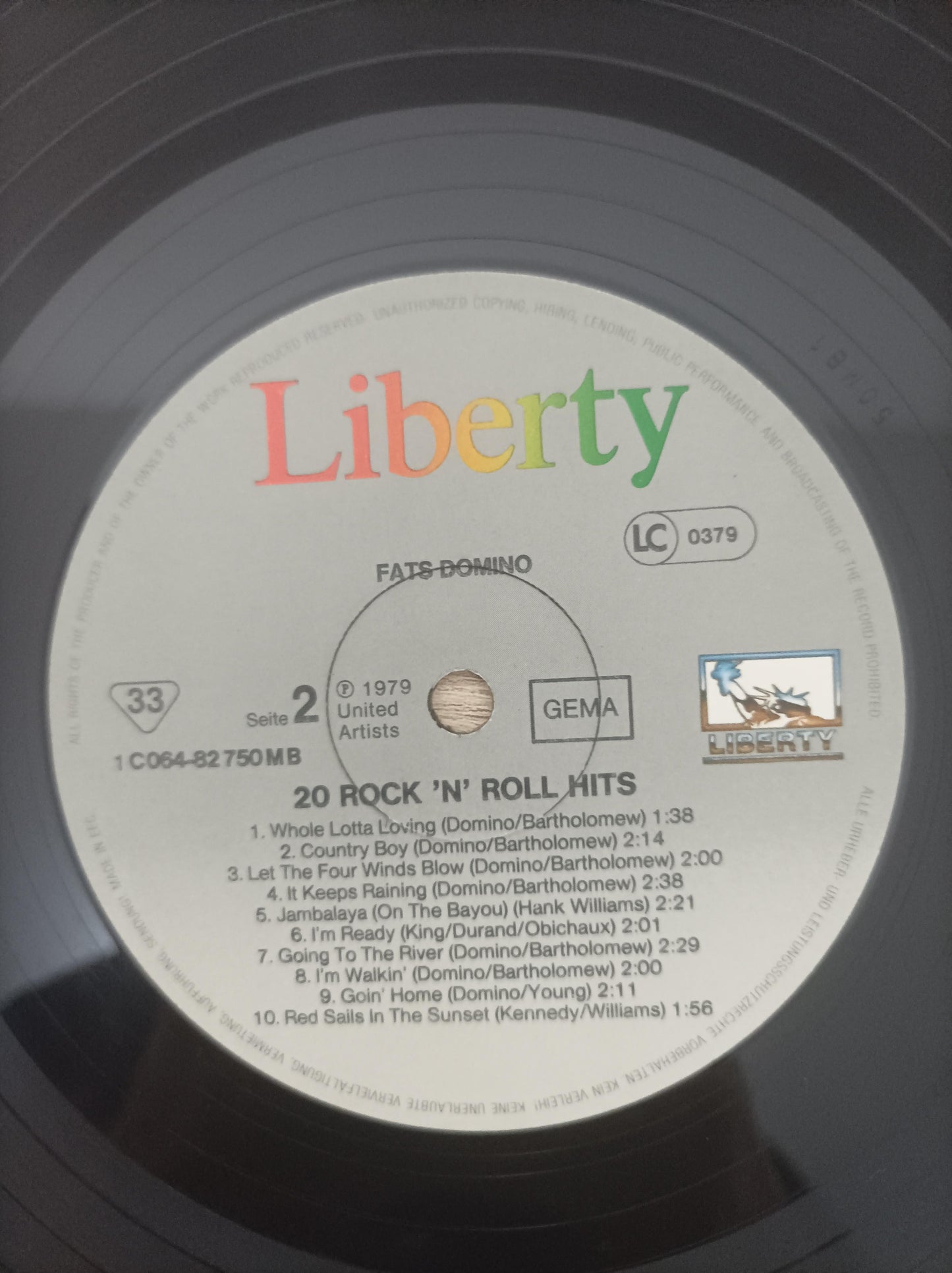 Lp Vinil Fats Domino 20 Rock 'N' Roll Hits Importado
