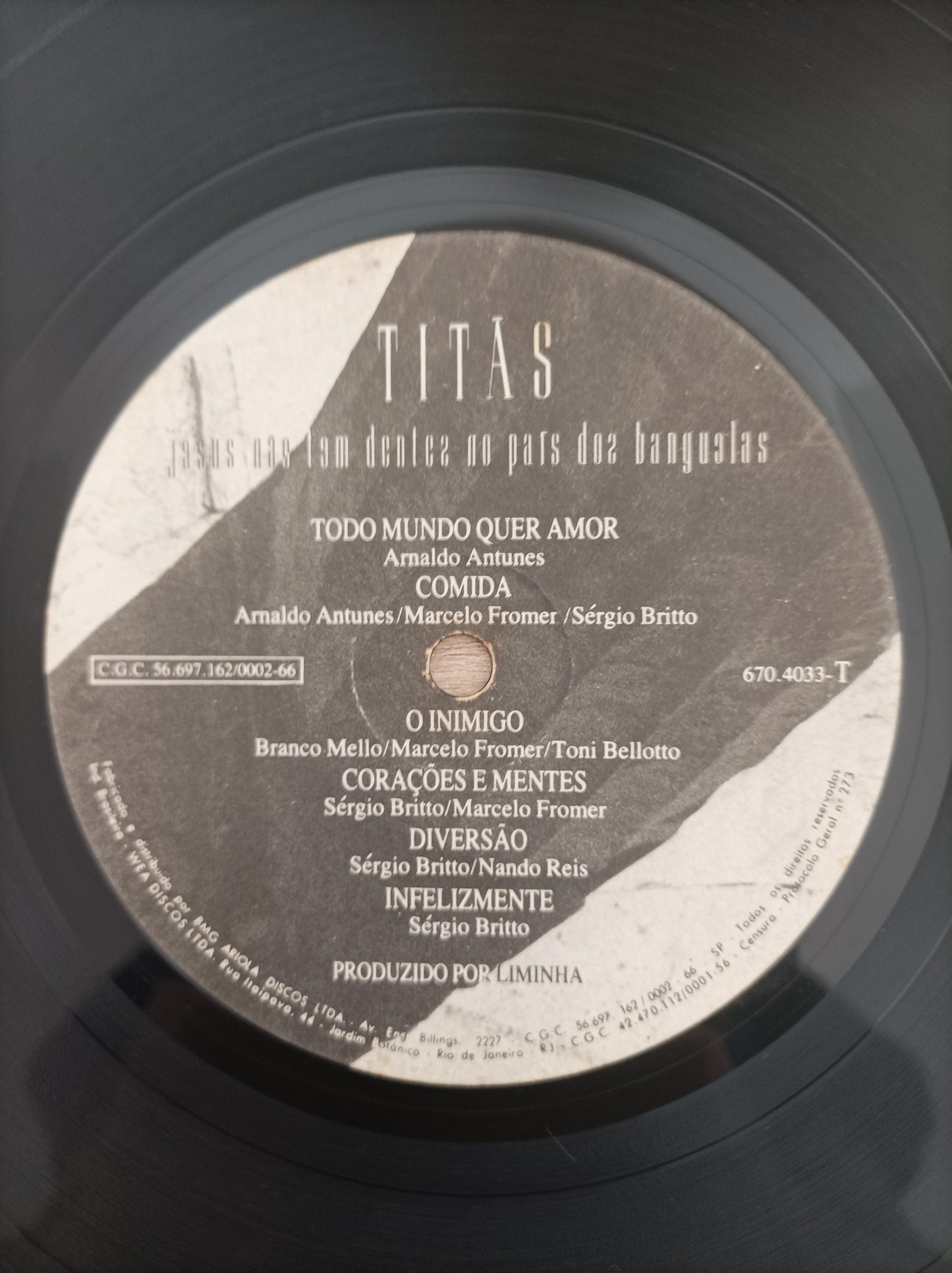 Disco Vinil Jesus Não Dentes País Banguelas Titãs Encarte A
