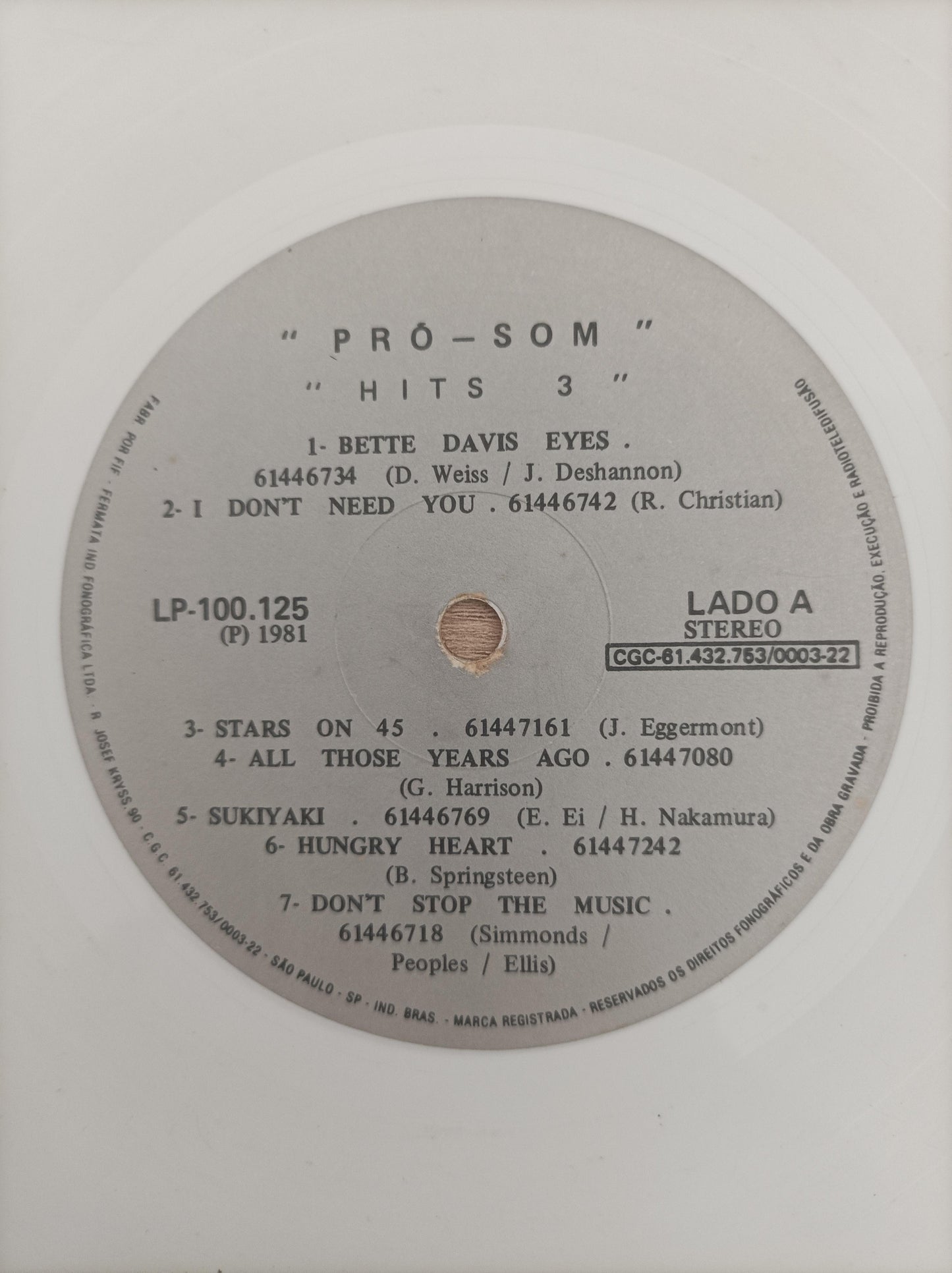 Lp Vinil Proó-Som Hits 3