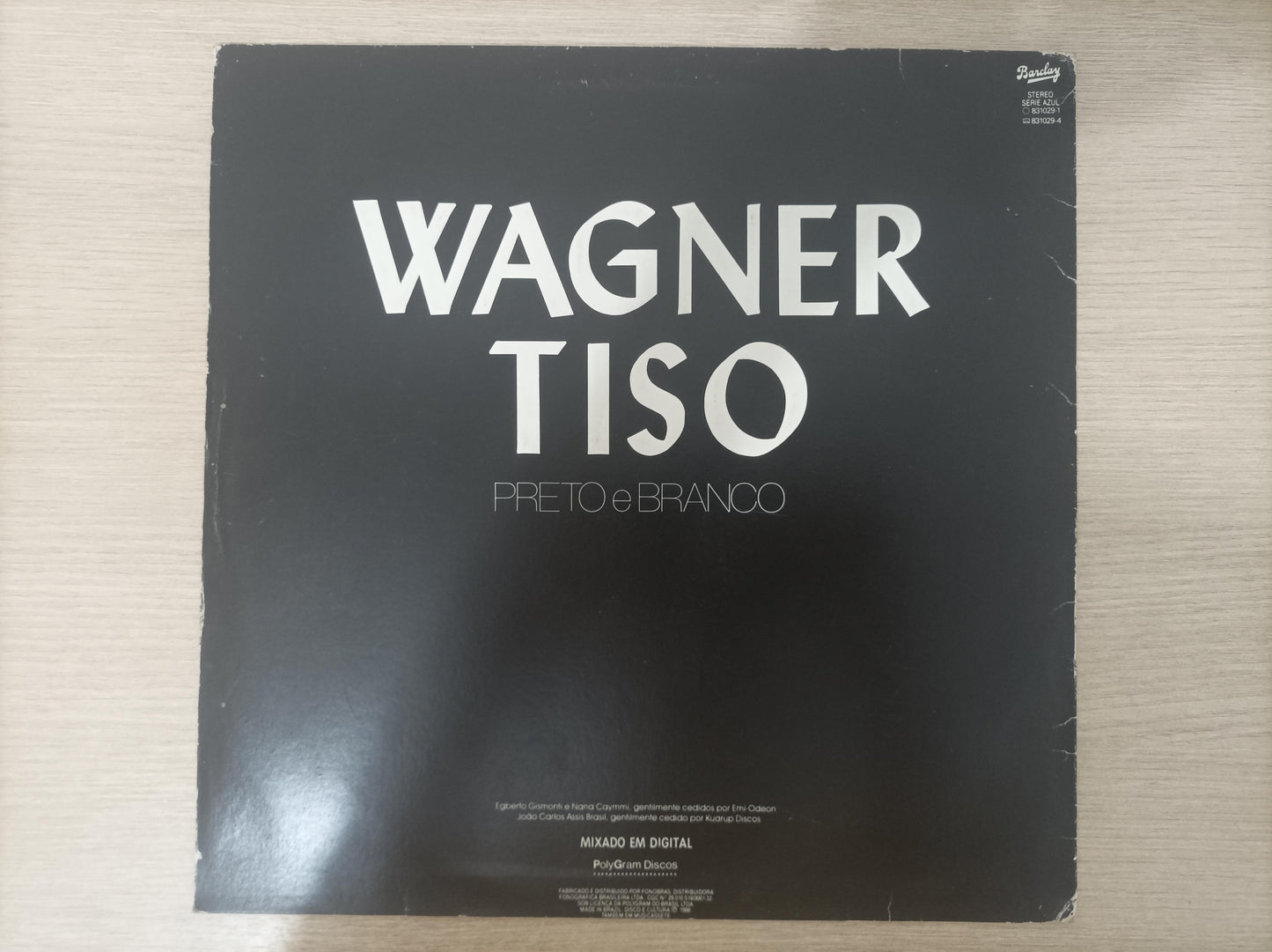Disco Vinil Branco E Preto Wagner Tiso Com Encarte A