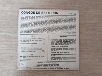 Compacto Vinil Congos De Saiote / RN Folclore Brasileiro 25 A