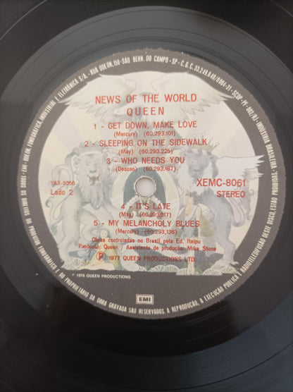 Lp Vinil Queen News Of The World Capa Dupla Com Encarte