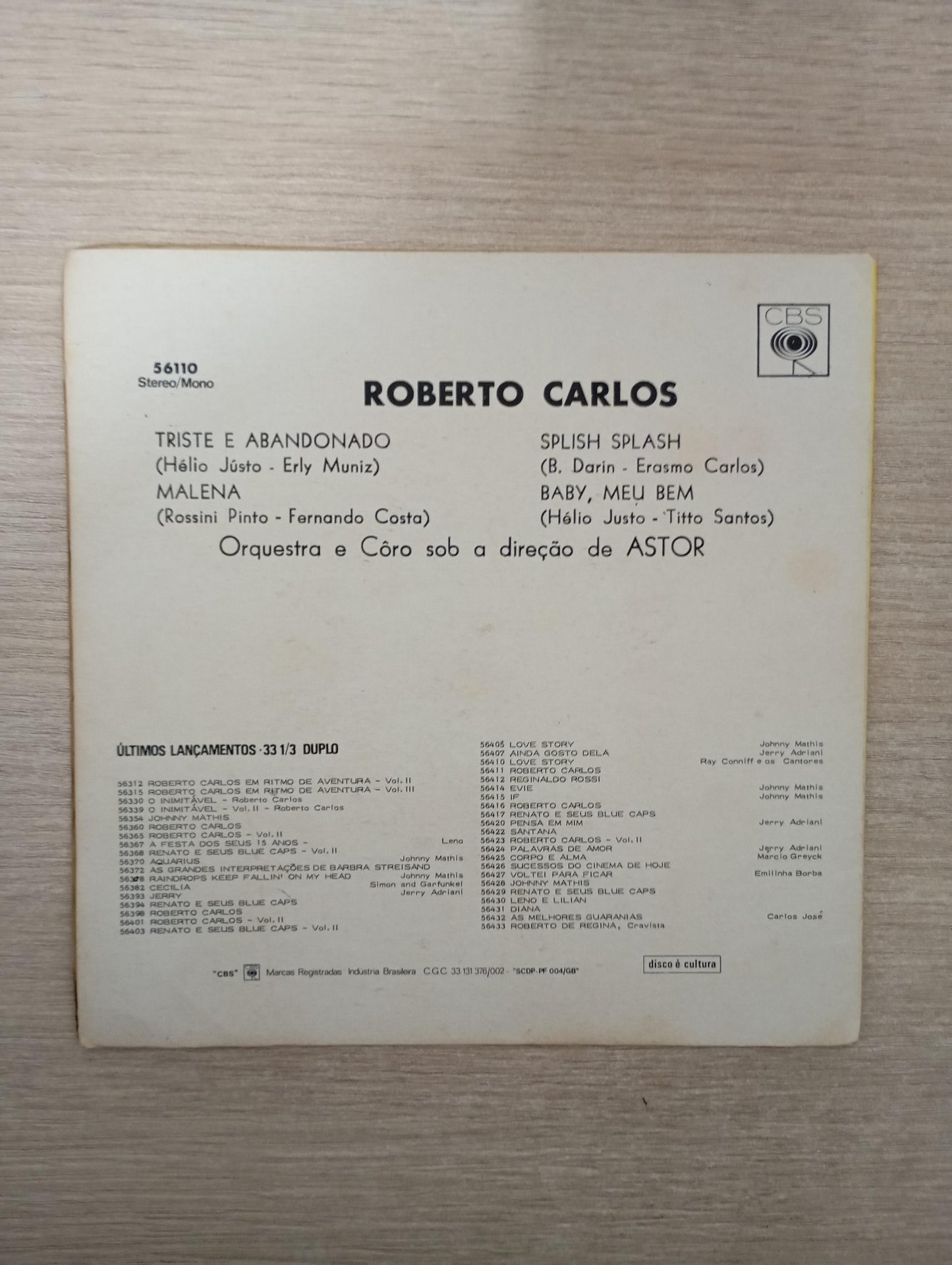 Compacto Vinil Roberto Carlos Triste E Abandonado