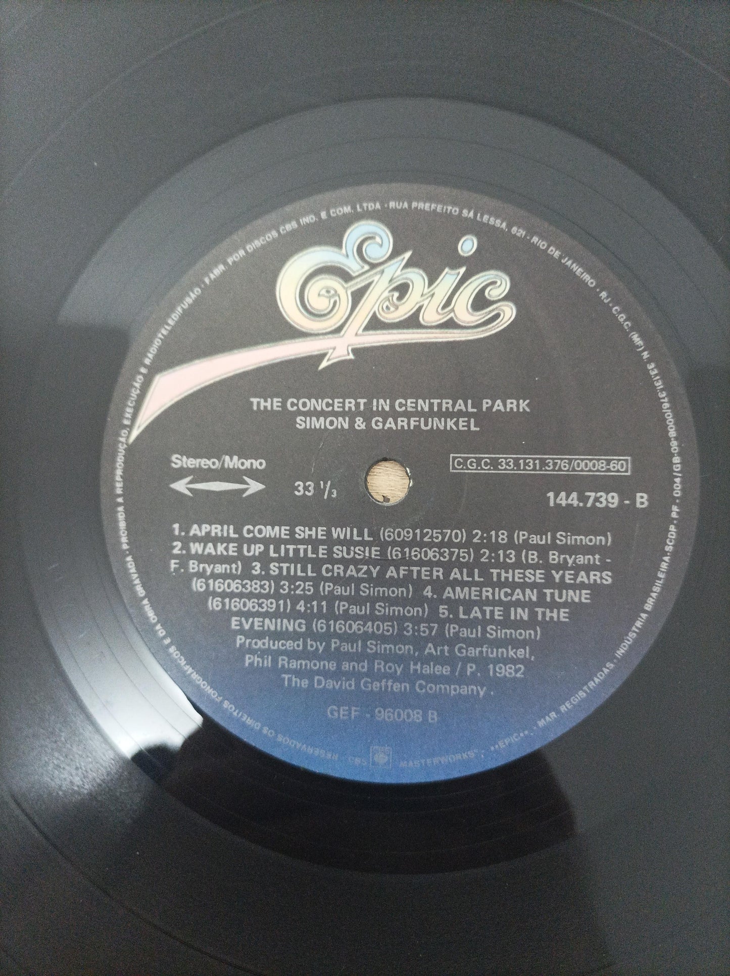 Lp Vinil Simon & Garfunkel Central Park Duplo C/ Encarte