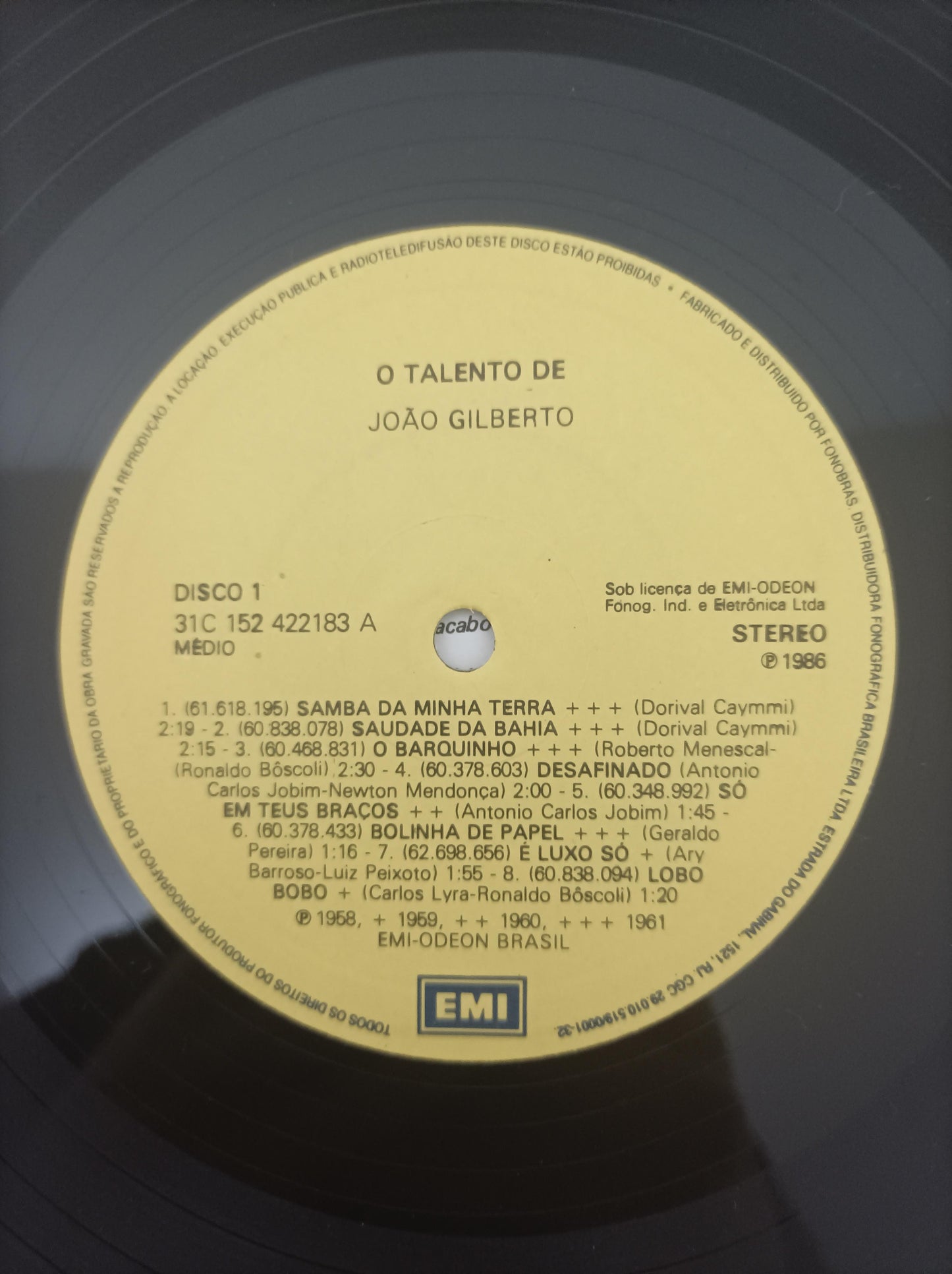 Lp Vinil João Gilberto O Talento de Duplo Com Encarte