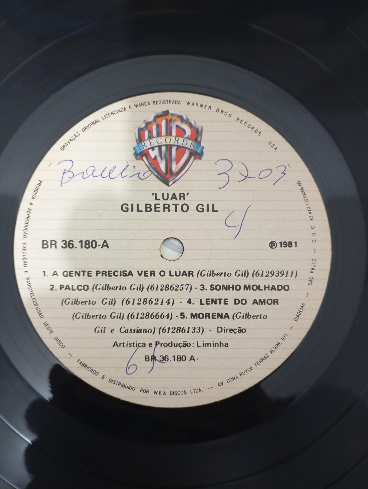 Lp Vinil Gilberto Gil Luar Com Encarte, Leia