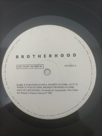 Lp Vinil New Order Brotherhood Com Encarte