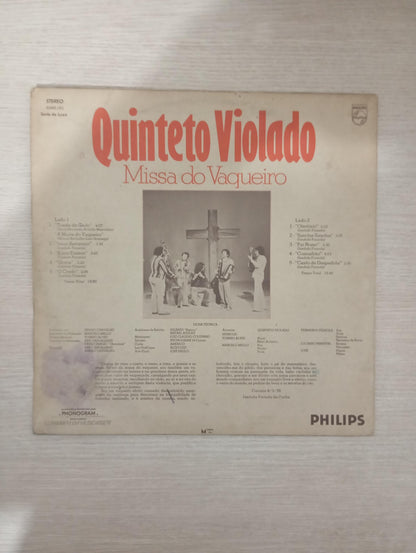 Lp Vinil Quinteto Violado Missa Do Vaqueiro Com Encarte