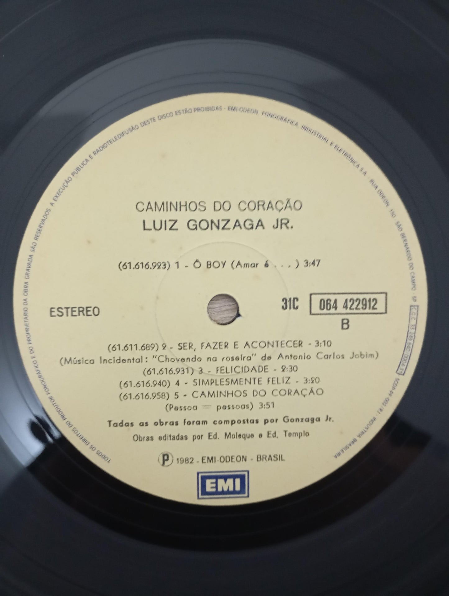 Lp Vinil Gonzaguinha Caminhos Do Coração Com Encarte