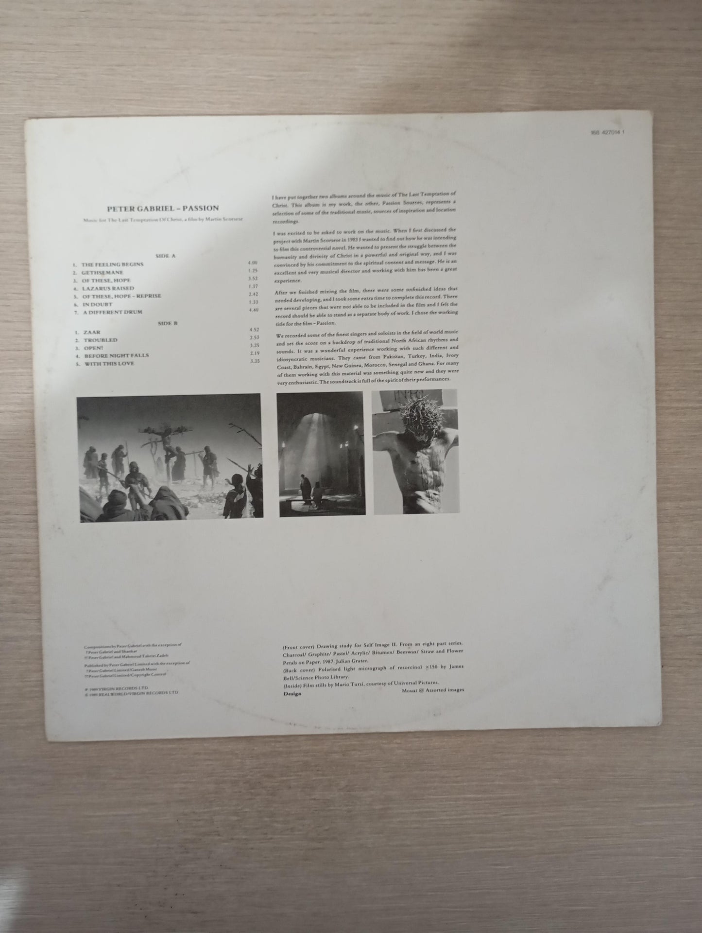 Lp Vinil Peter Gabriel Passion Duplo Com Encartes