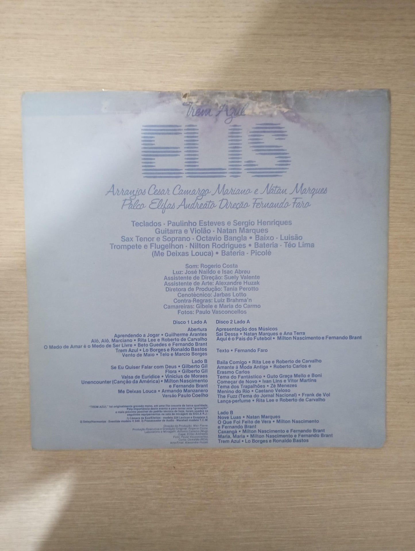 Lp Vinil Elis Regina Trem Azul Duplo Com Encarte