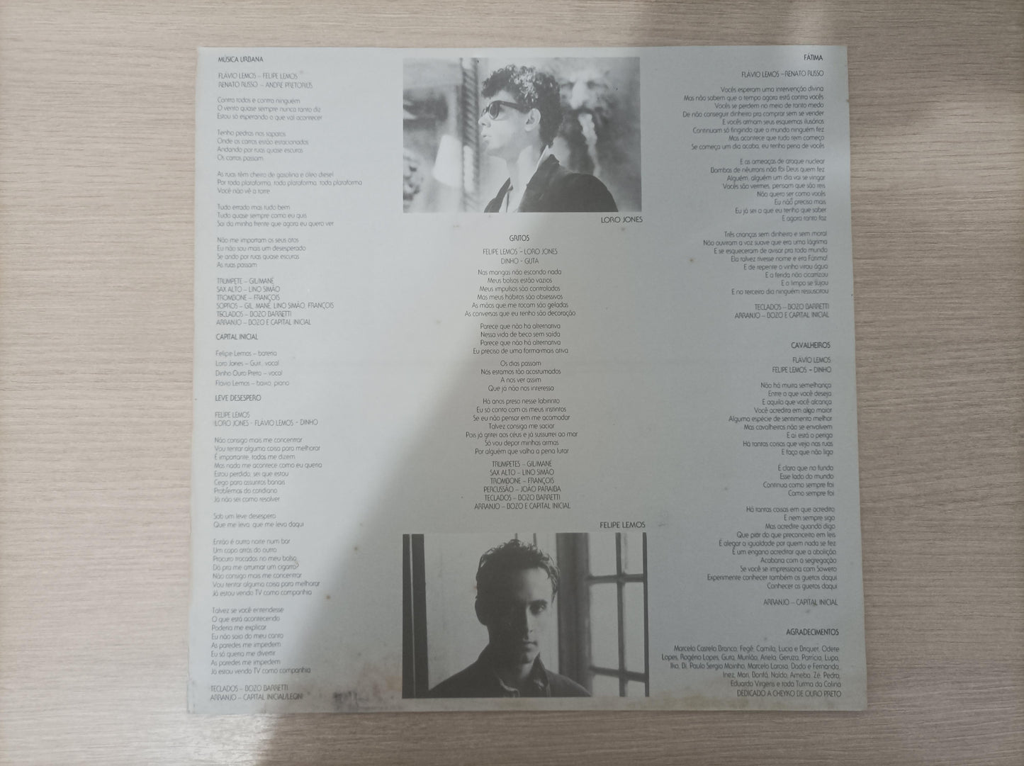 Disco Vinil 1986 Capital Inicial Com Encarte A