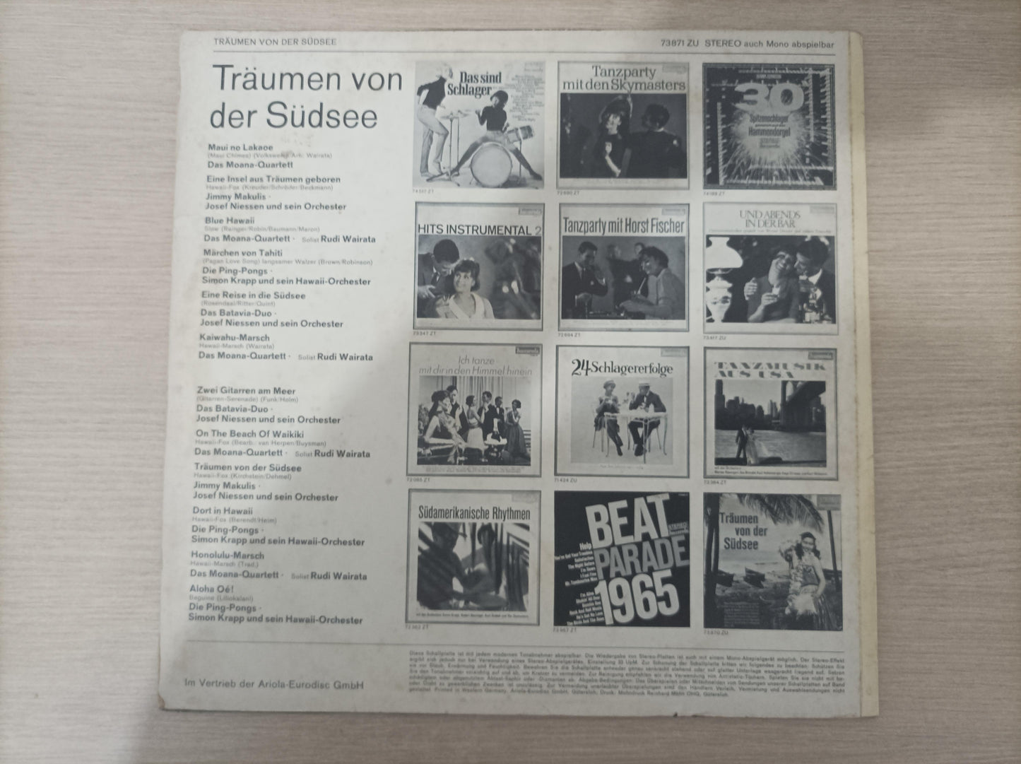 Lp Vinil Träumen Von Der Südsee Importado