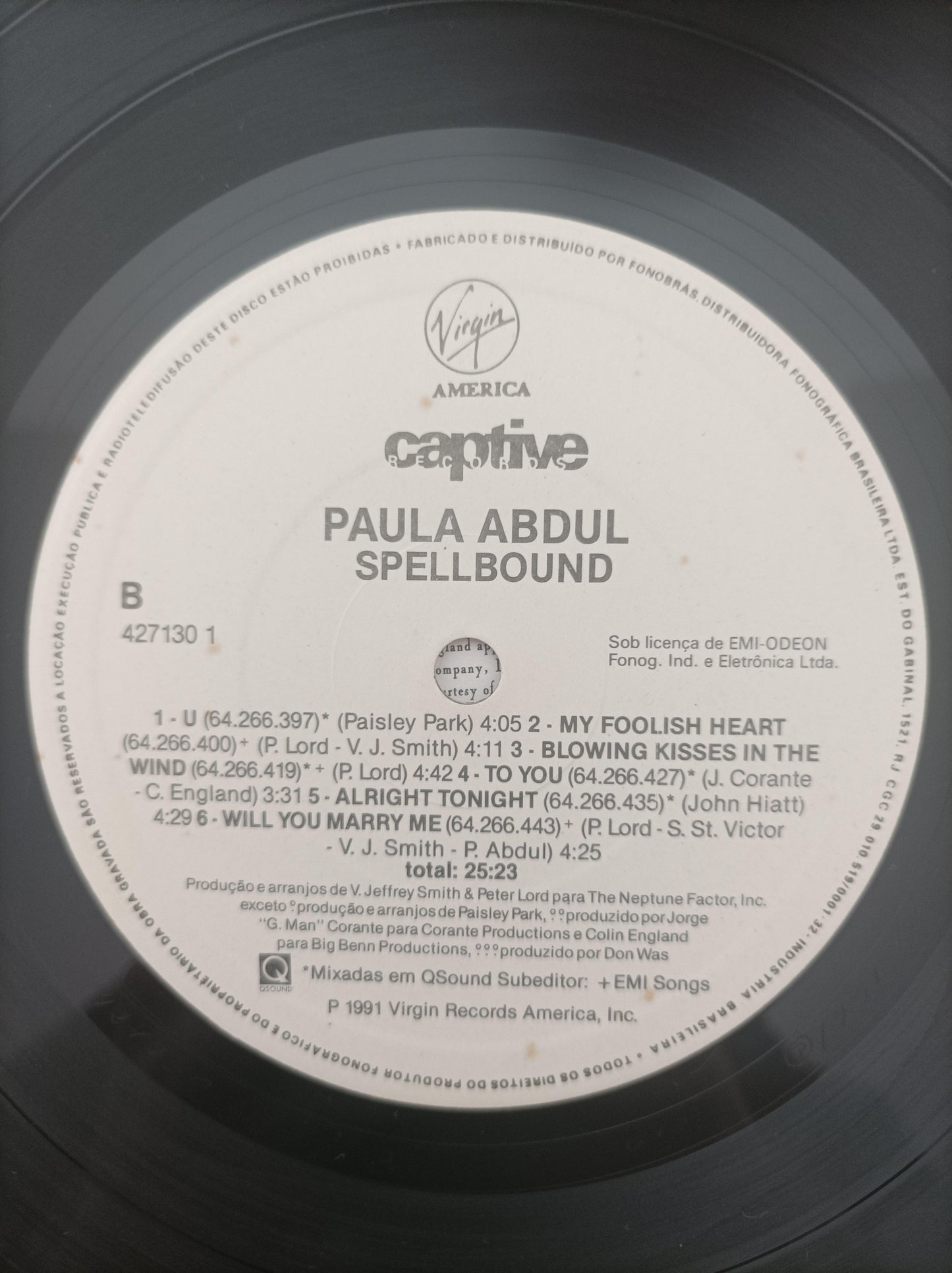 Disco Vinil Spellbound Paula Abdul Com Encarte A