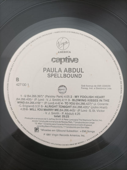 Disco Vinil Spellbound Paula Abdul Com Encarte A