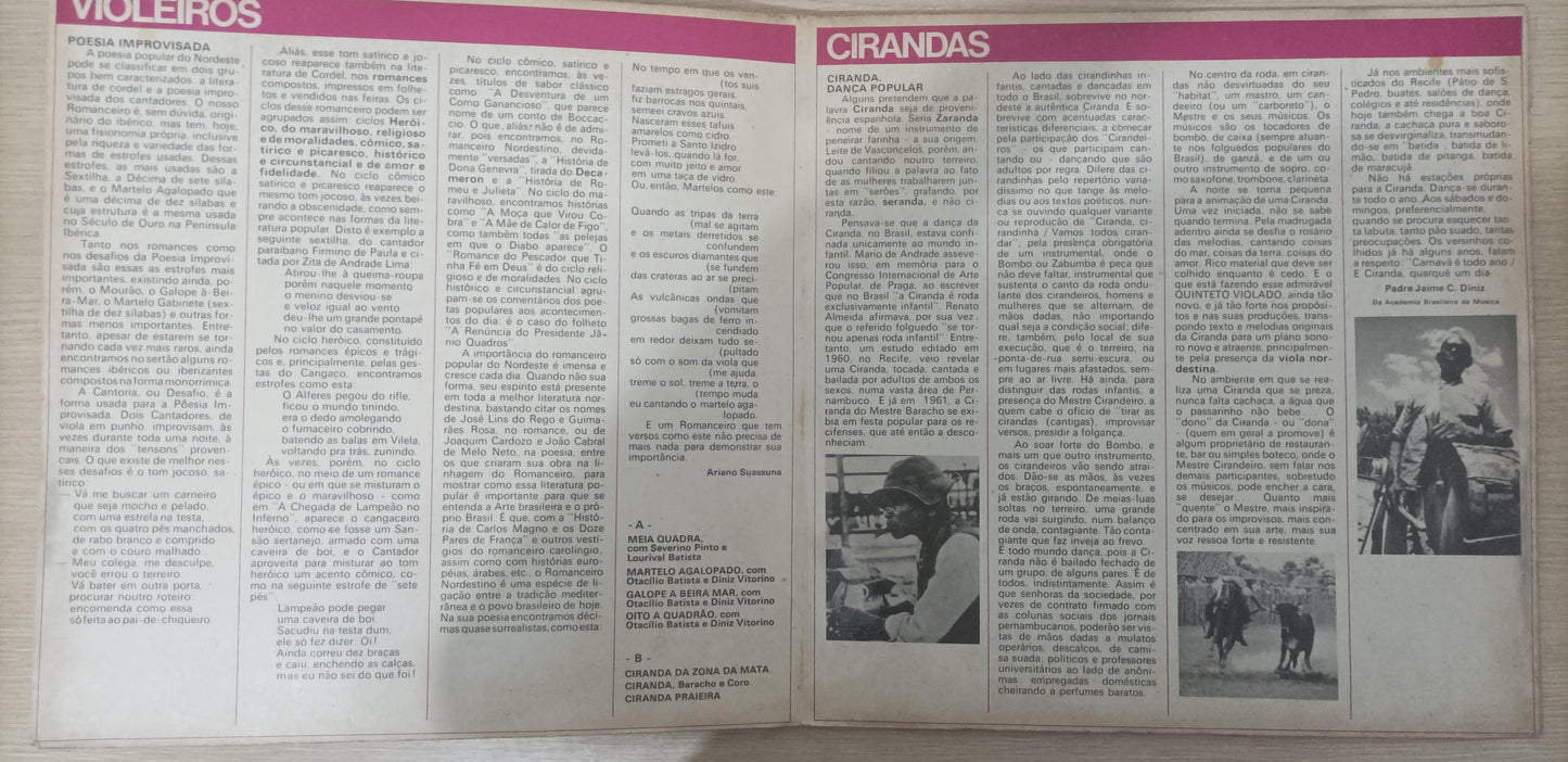 Lp Vinil Música Popular do Nordeste Vol. 2 Capa Dupla