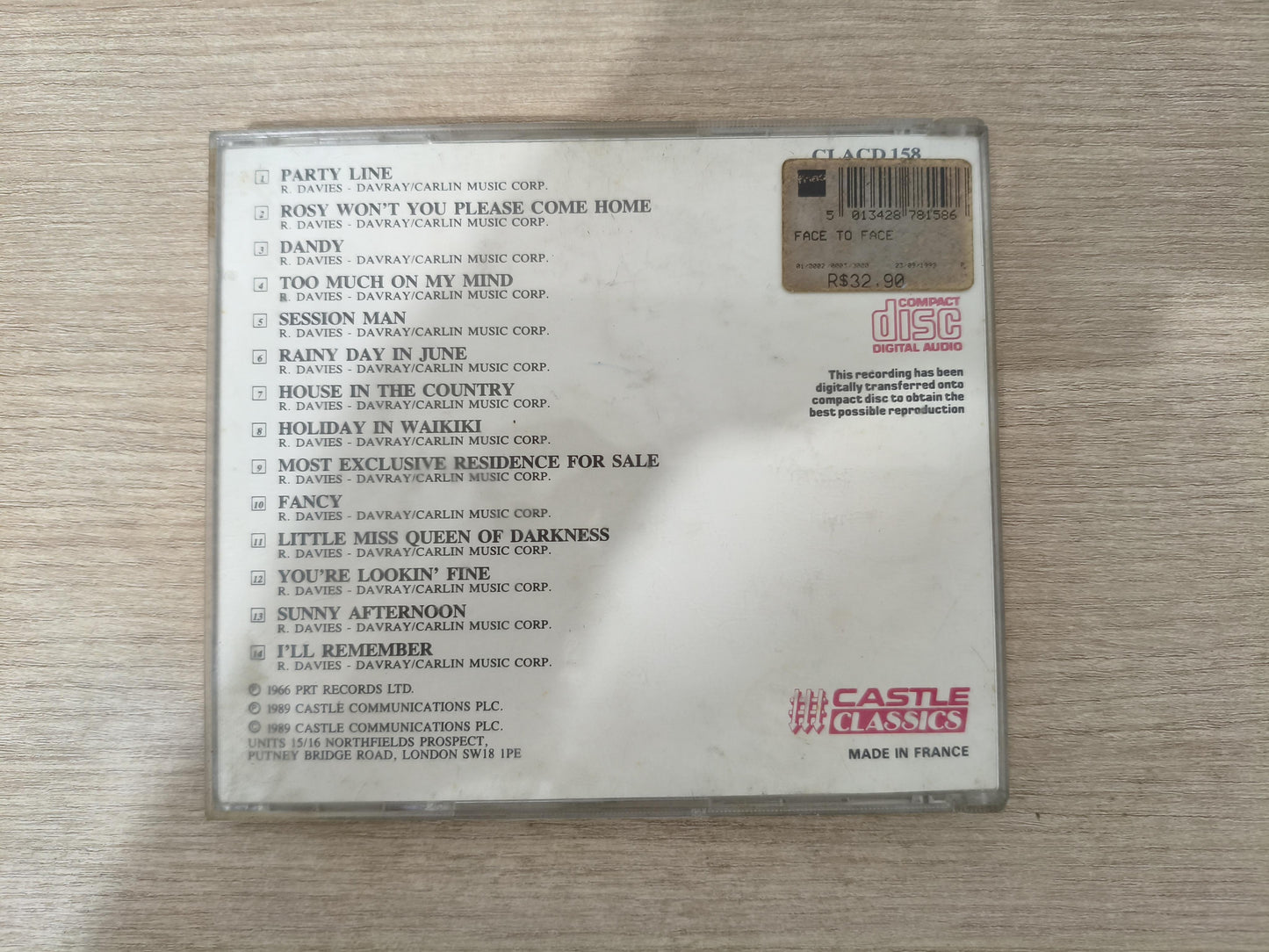 CD The Kinks Face To Face Importado