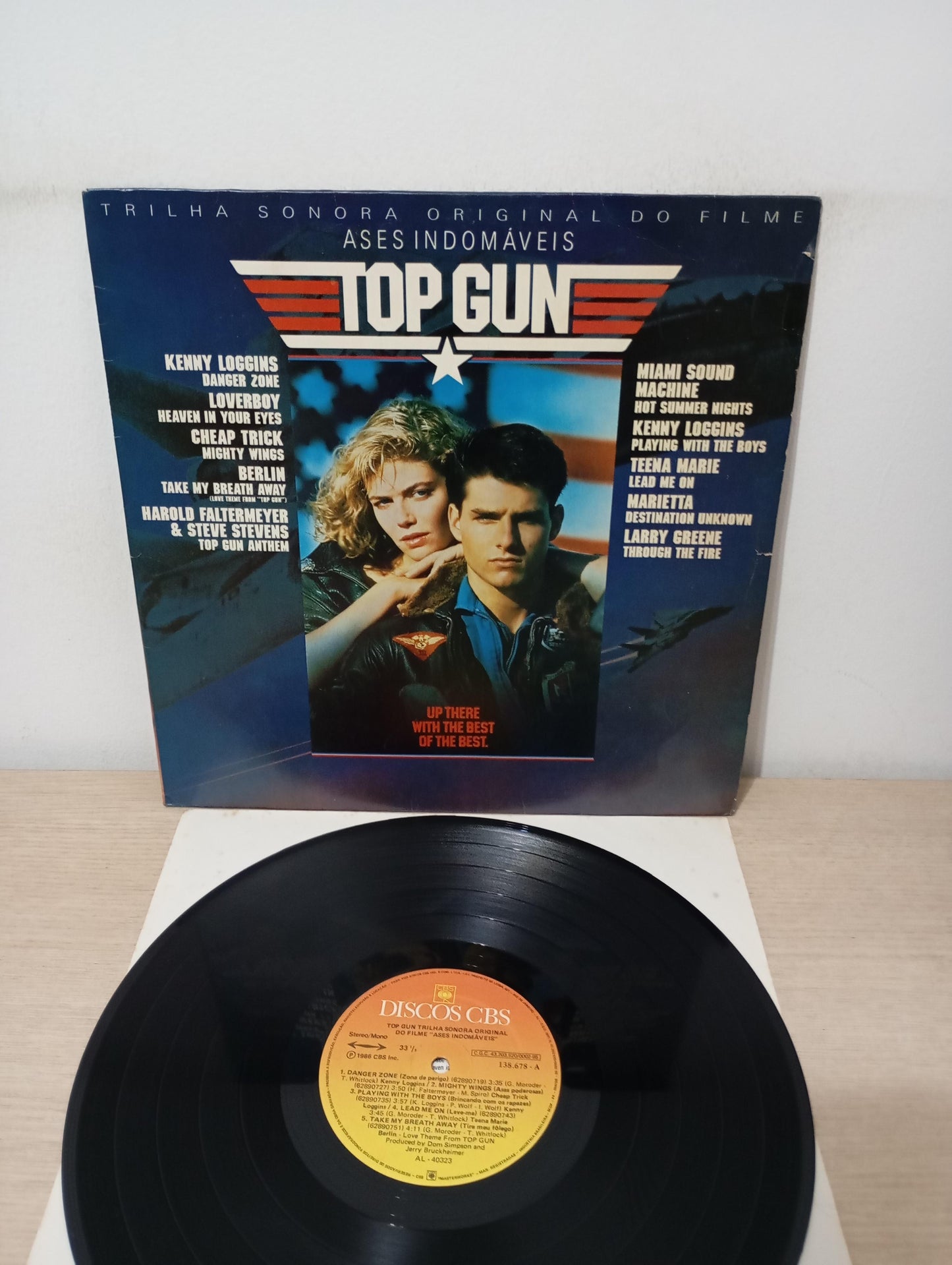Disco Vinil Ases Indomáveis Top Gun Com Encarte A