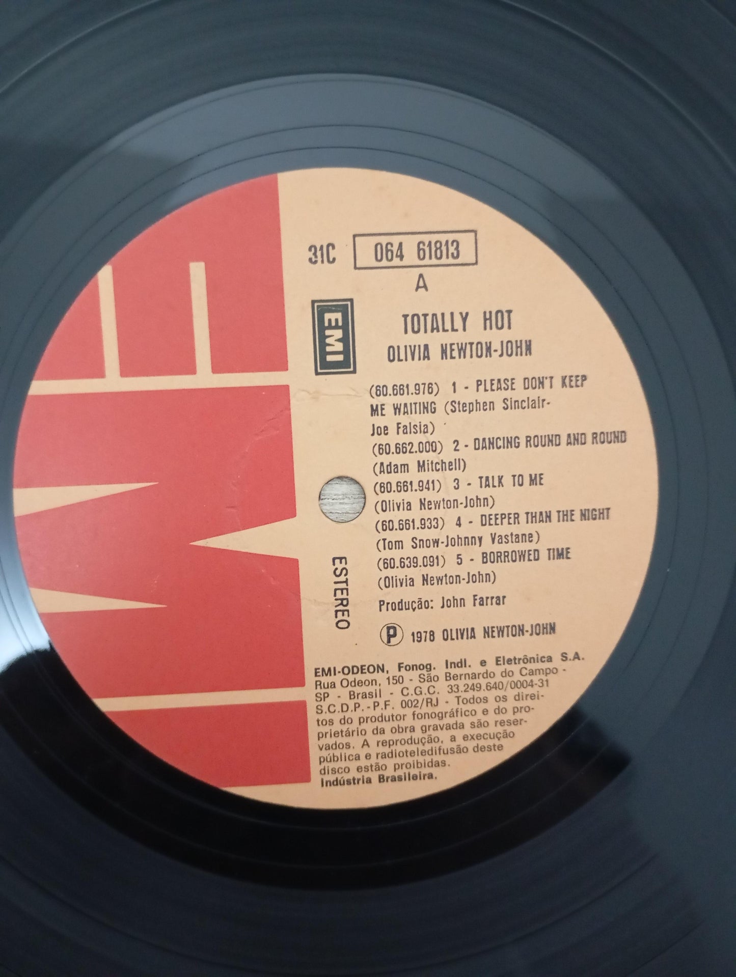 Lp Vinil Olivia Newton-John Totally Hot Com Encarte