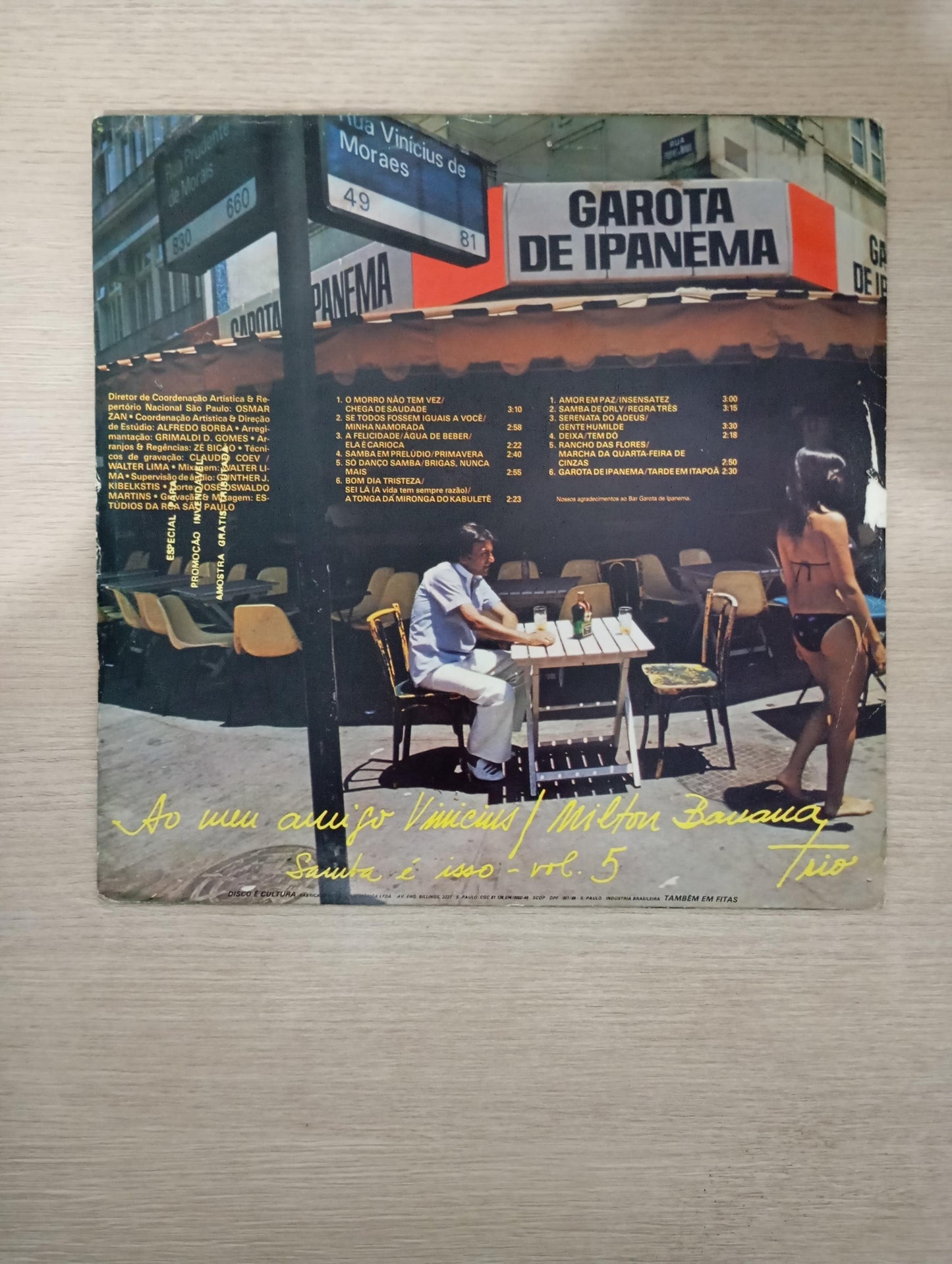 Lp Vinil Milton Banana Ao Meu Amigo Vinicius Samba É Vol 5