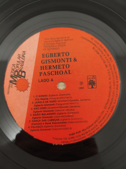 Lp Vinil Egberto Gismonti & Hermeto História MPB Capa Dupla