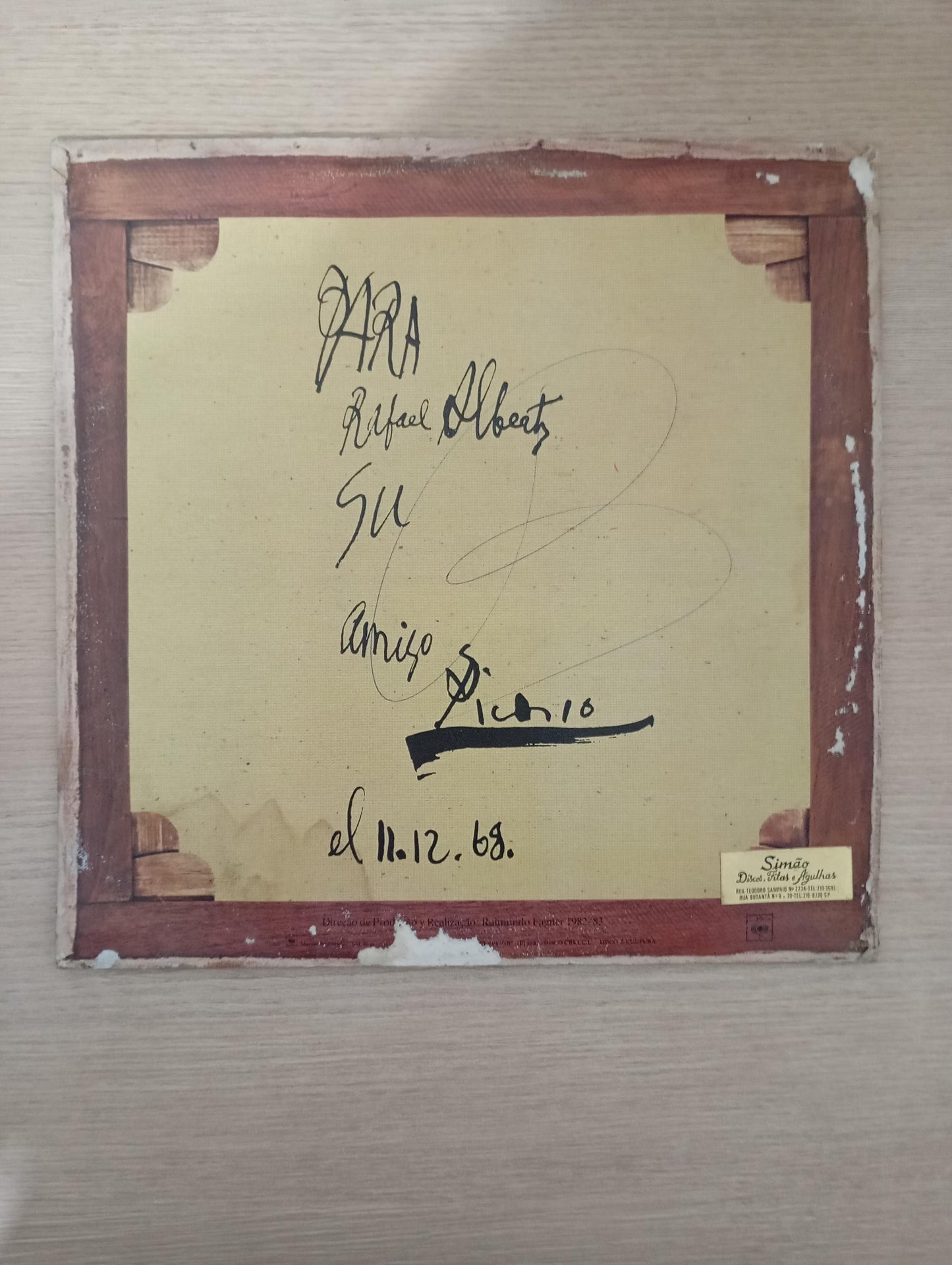 Lp Vinil Rafael Alberti Fagner Homenagem Picasso C Encartes