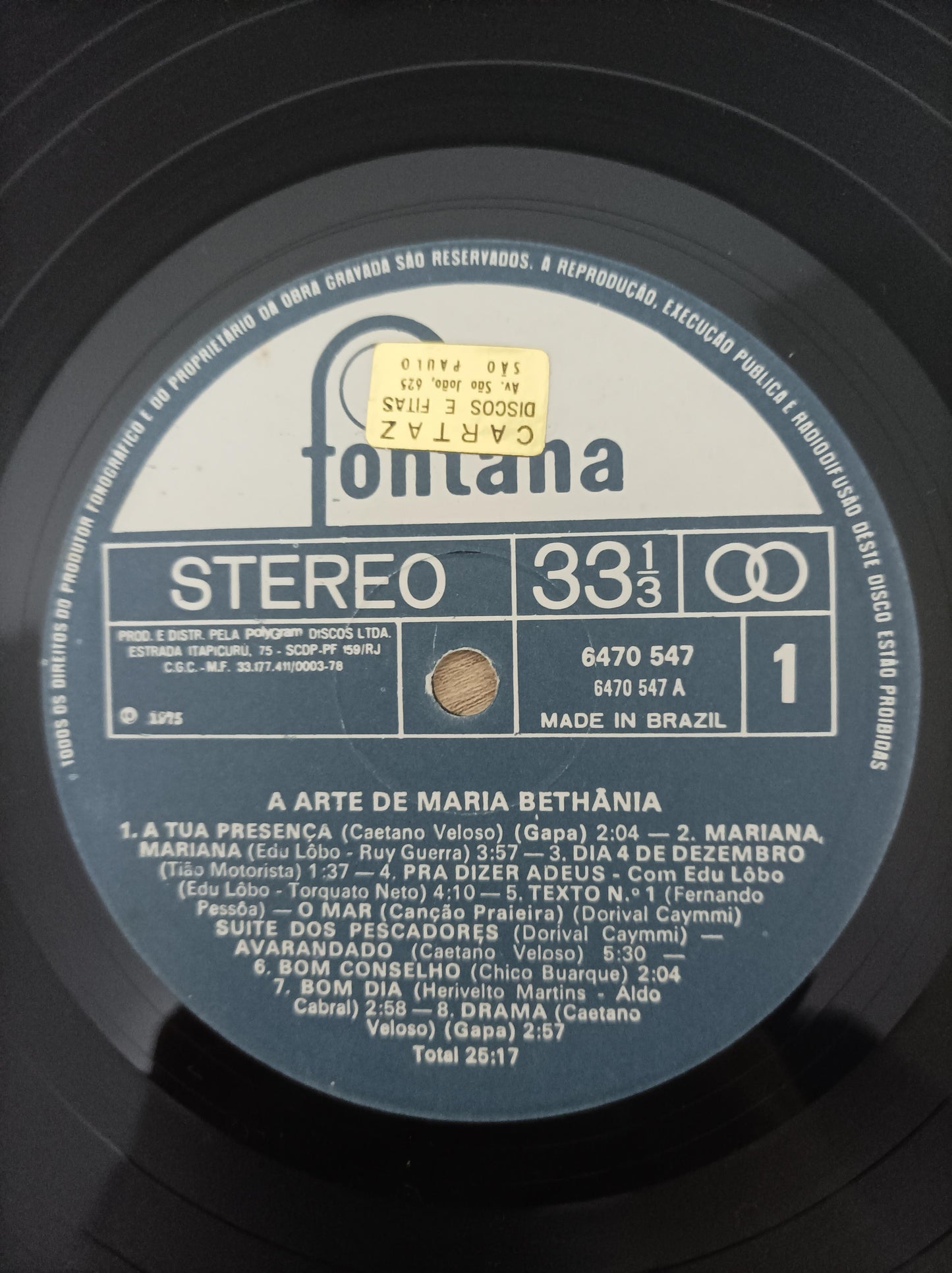 Lp Vinil Maria Bethânia A arte de Duplo