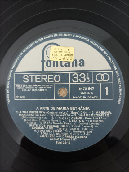 Lp Vinil Maria Bethânia A arte de Duplo