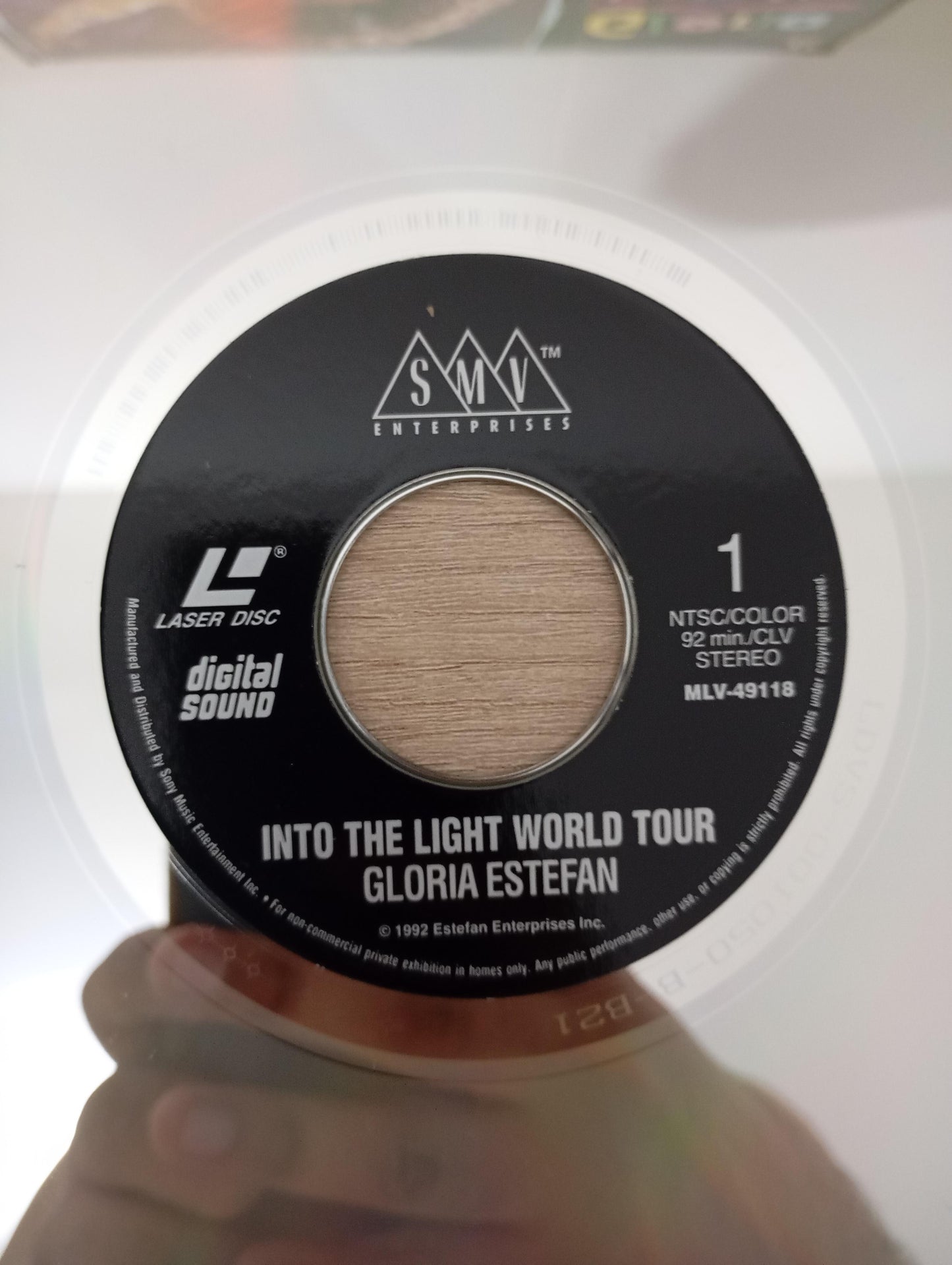 LD LaserDisc Gloria Estefan Into The Light World Import USA