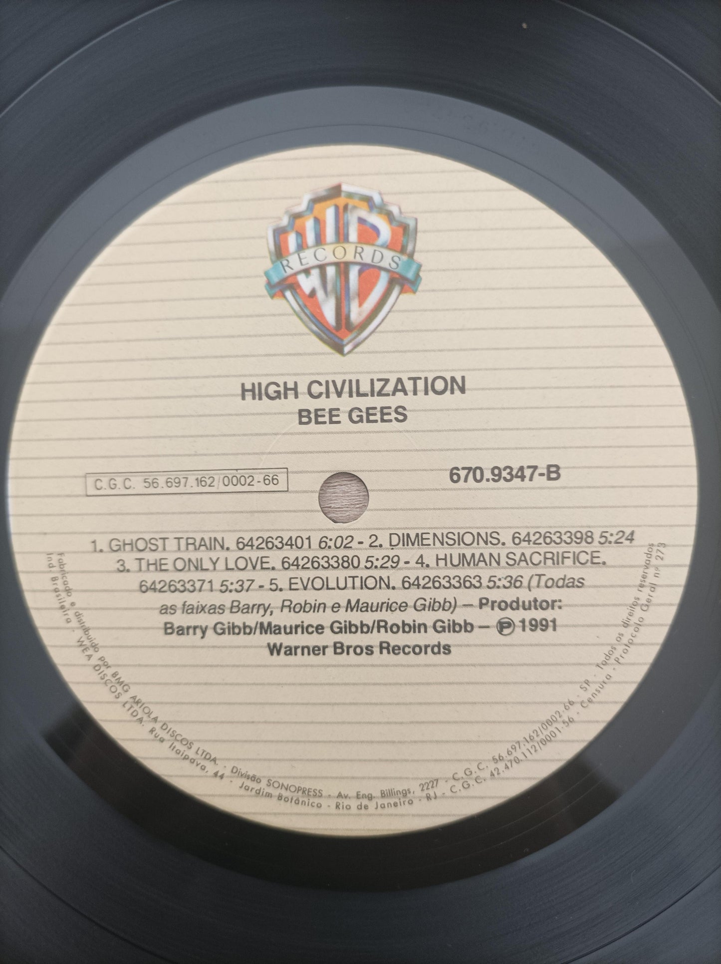 Lp Vinil Bee Gees High Civilization Com Encarte