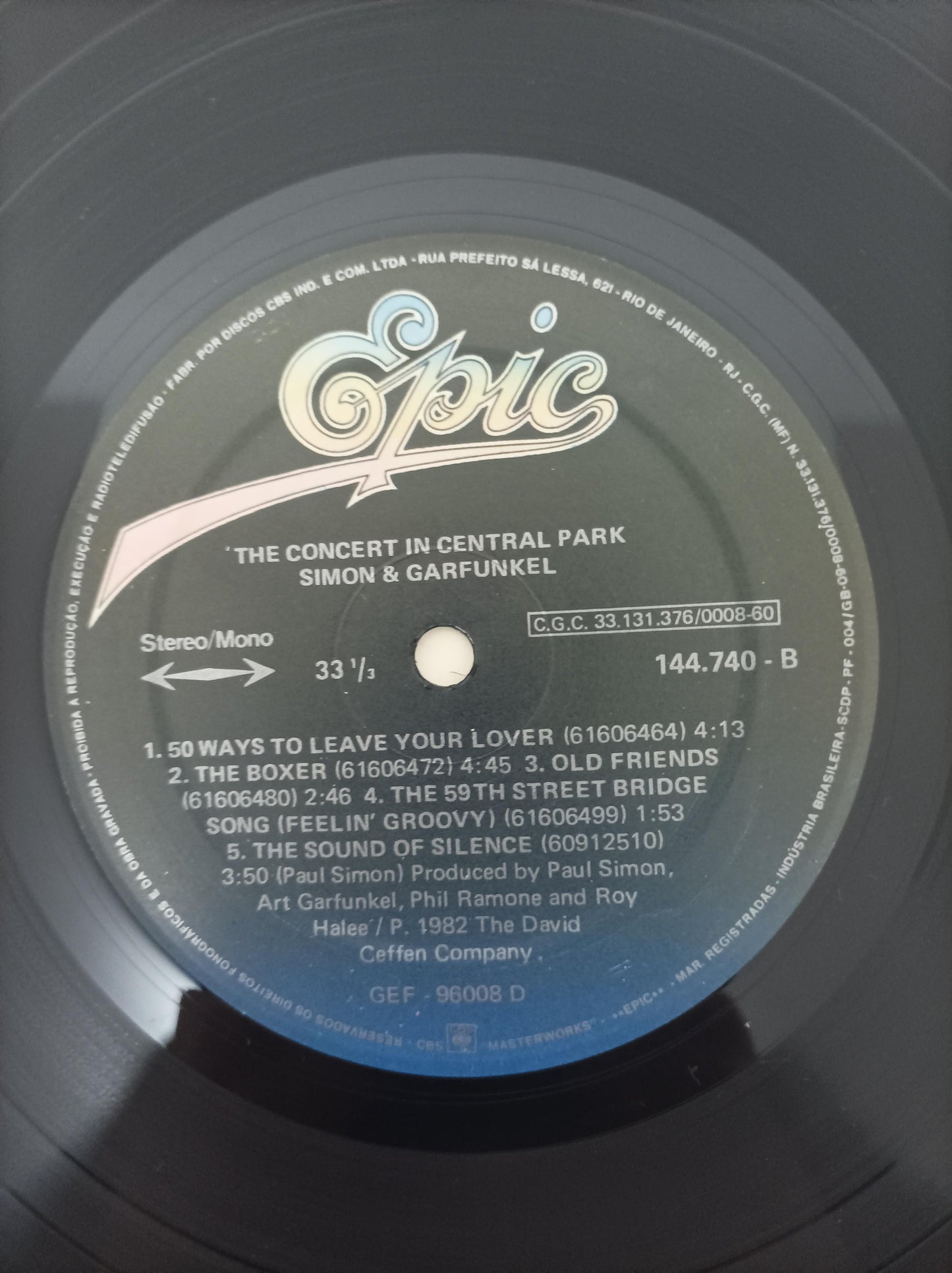 Disco Vinil Central Park Simon & Garfunkel Duplo C/ Encarte