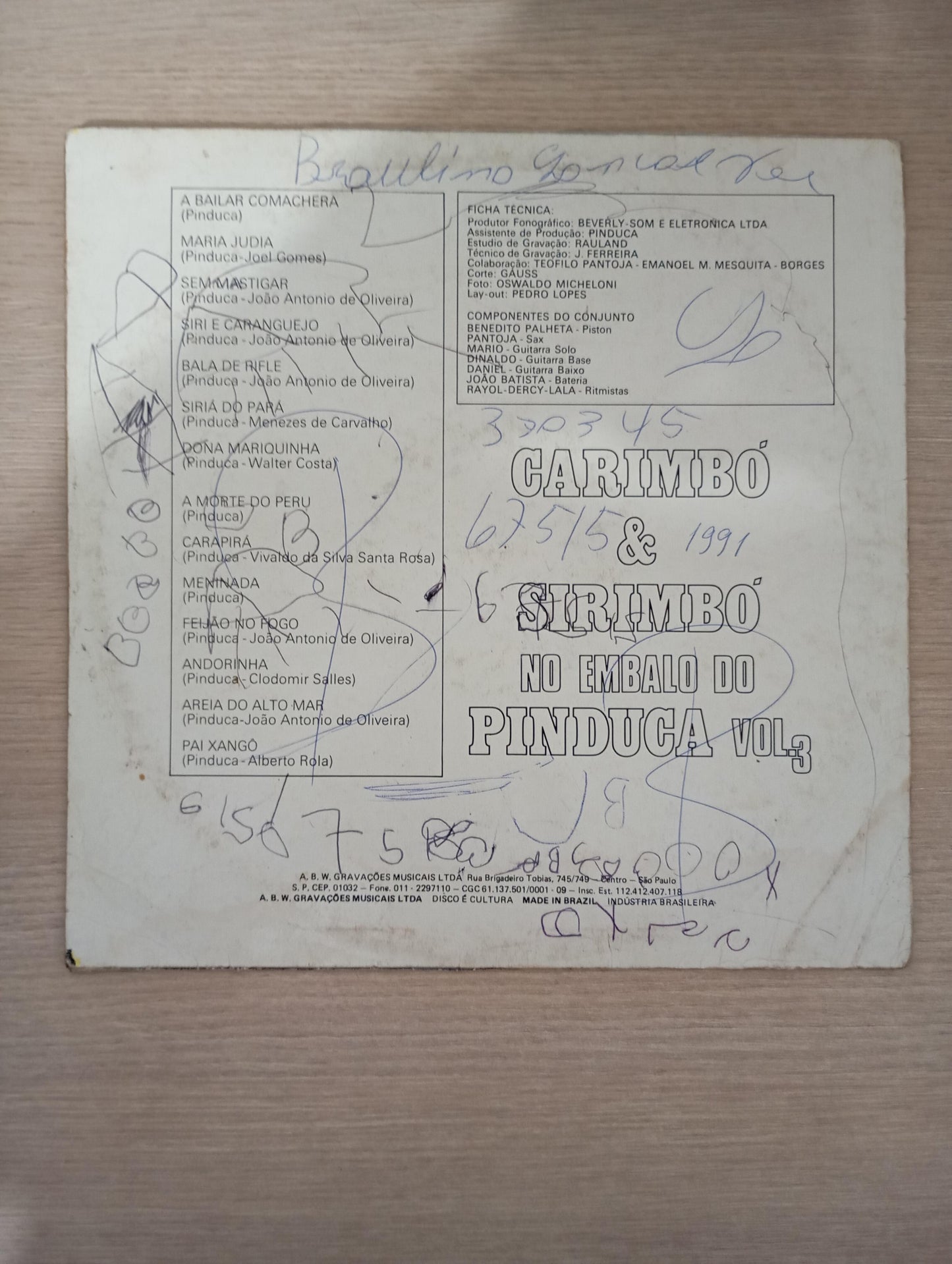 Lp Vinil Pinduca Carimbó e Sirimbó no embalo do Vol. 3