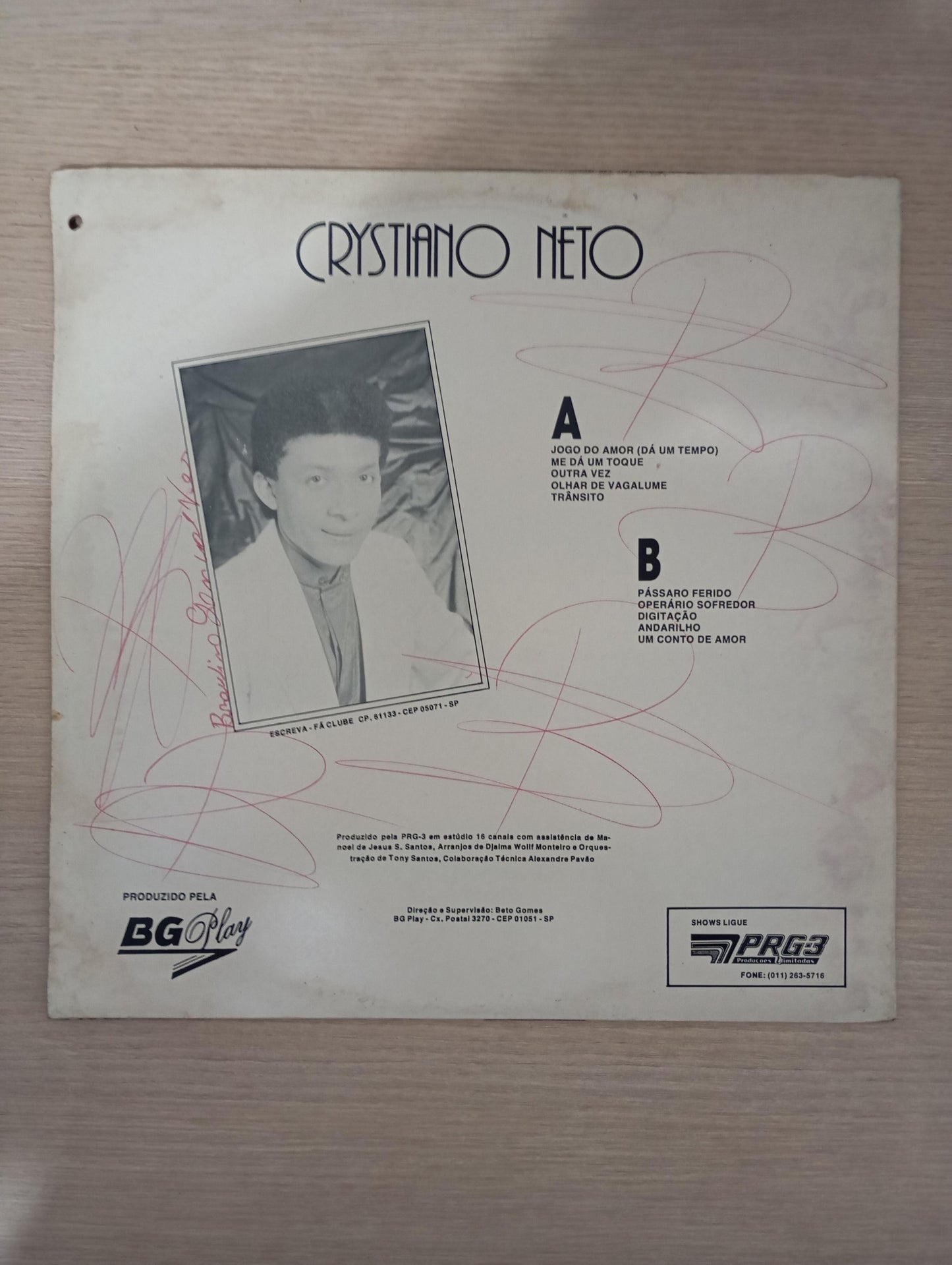 Lp Vinil Crystiano Neto Jogo do Amor