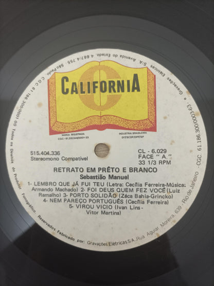 Lp Vinil Sebastião Manuel Retrato Em Preto E Branco, Leia