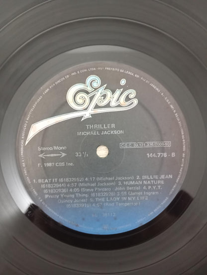 Disco Vinil Thriller Michael Jackson Com Encarte A