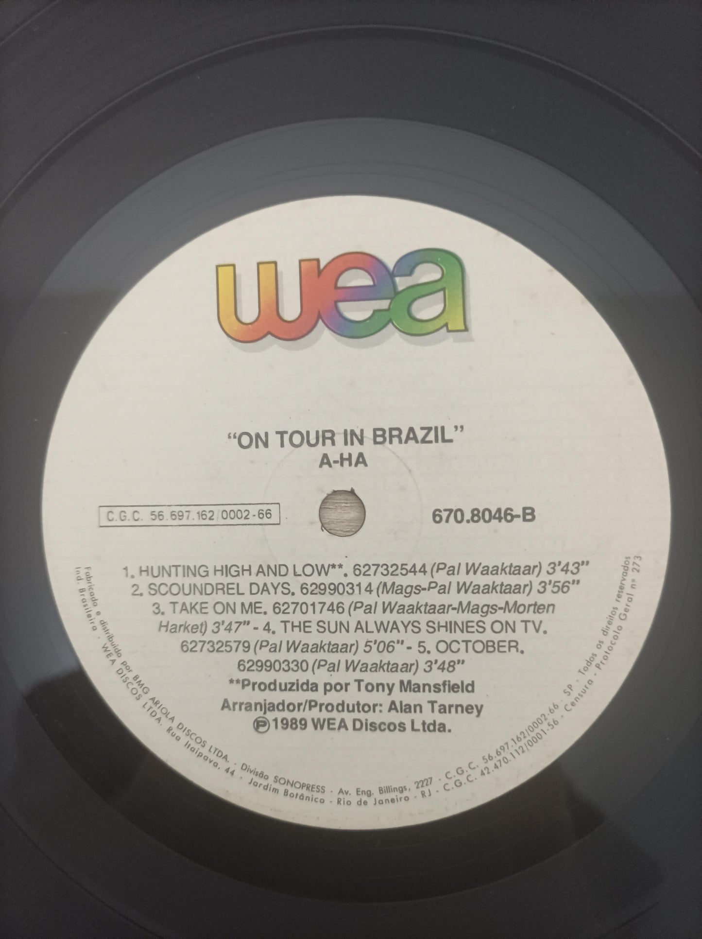 Disco Vinil On Tour In Brazil a-ha A