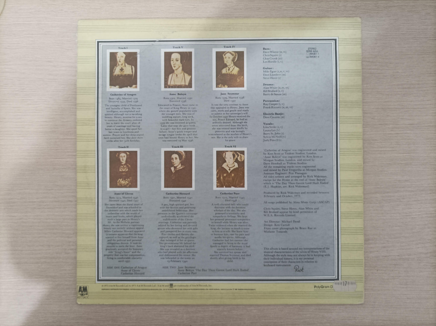 Disco Vinil The Six Wives Of Henry VIII Rick Wakeman A