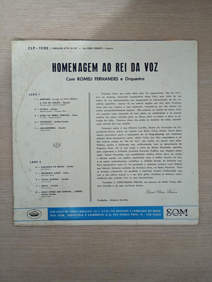Lp Vinil Romeu Fernandes Homenagem Ao Rei Da Voz
