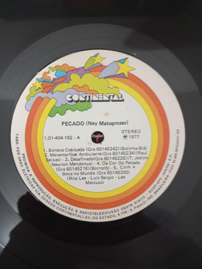 Lp Vinil Ney Matogrosso Pecado Com Encarte