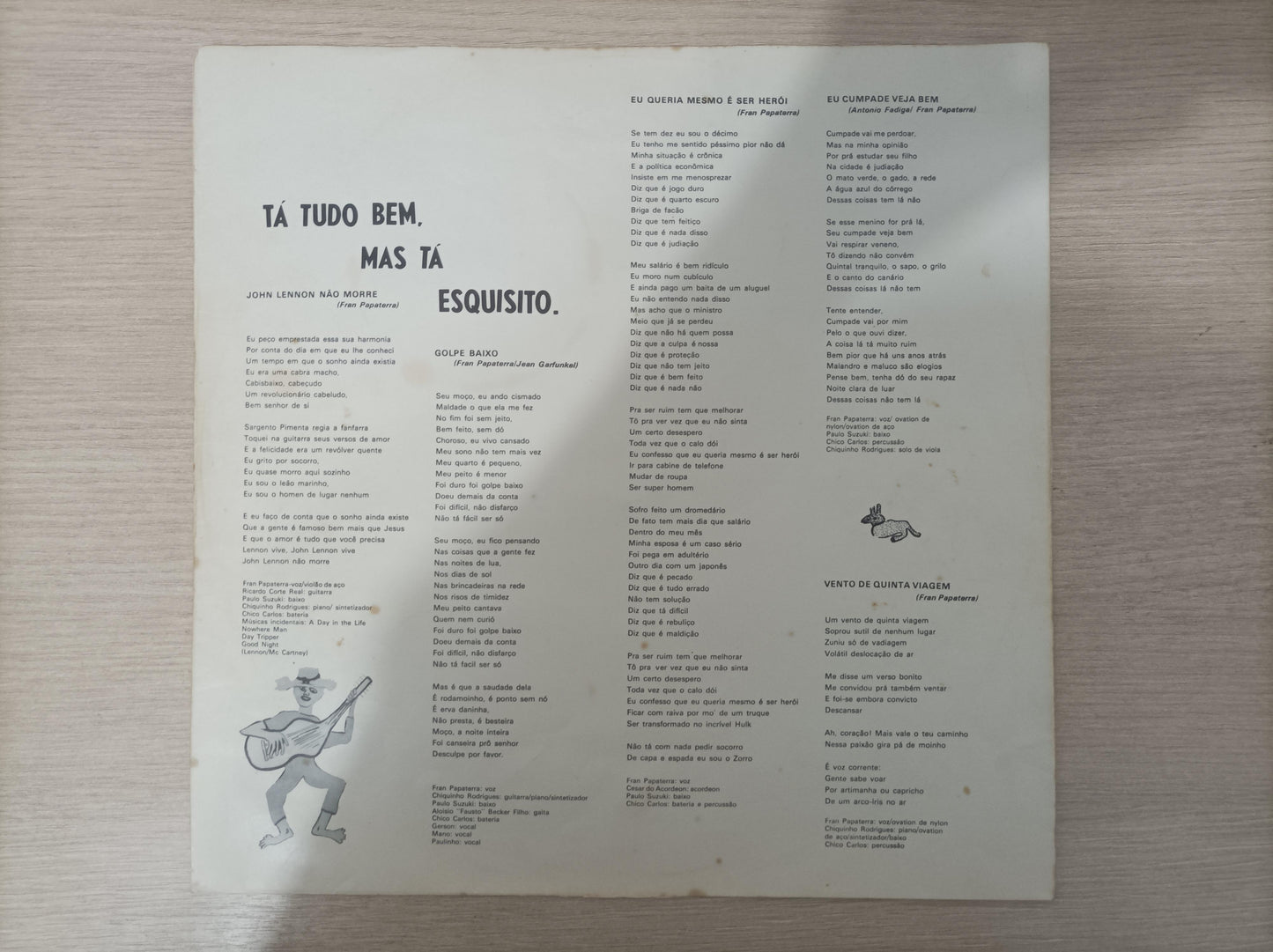 Lp Vinil Francisco Tá Tudo Bem, Mas Tá Esquisito Com Encarte