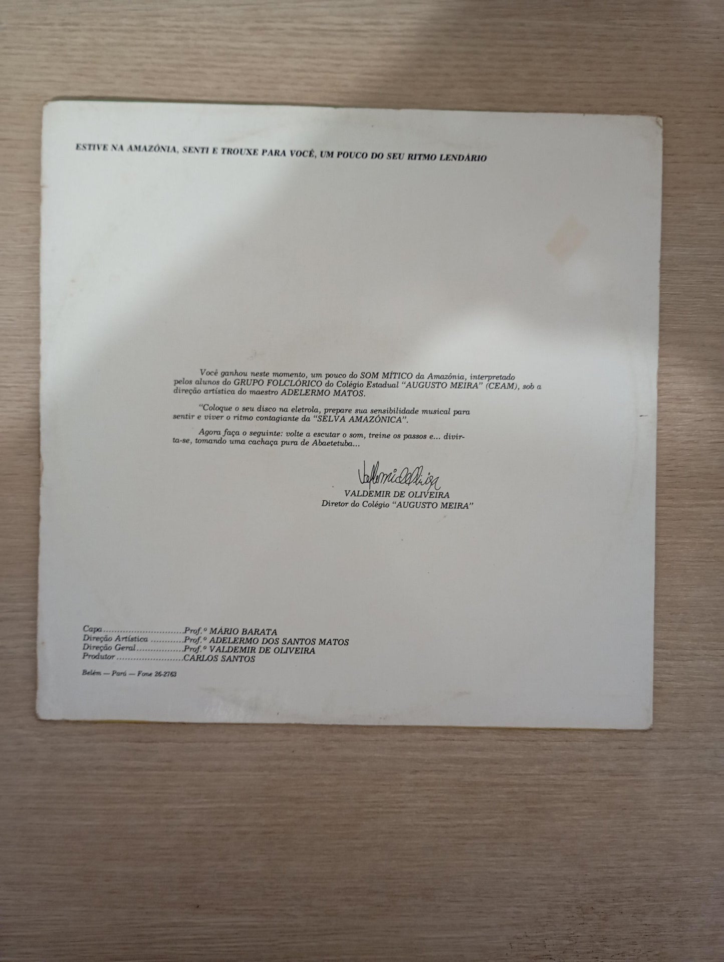 Lp Vinil Grupo Folclórico Do Pará Rítmos Da Amazônia