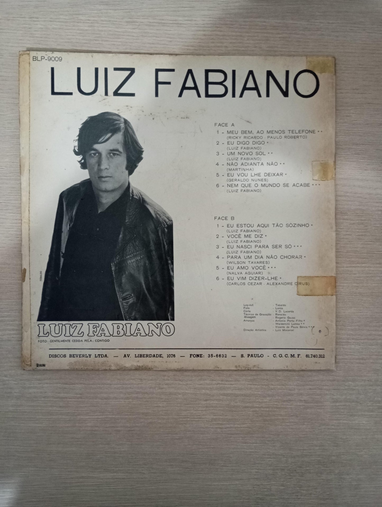 Lp Vinil Luiz Fabiano Meu Bem, Ao Menos Telefone Duplo