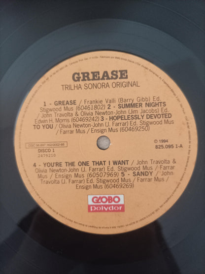 Lp Vinil Nos tempos da brilhantina Grease Duplo com encarte