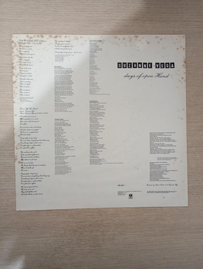 Lp Vinil Suzanne Vega Days Of Open Hand Com Encarte