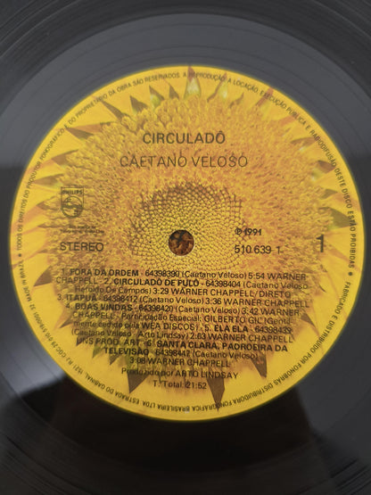Lp Vinil Caetano Veloso Circuladô Com Encarte, Leia