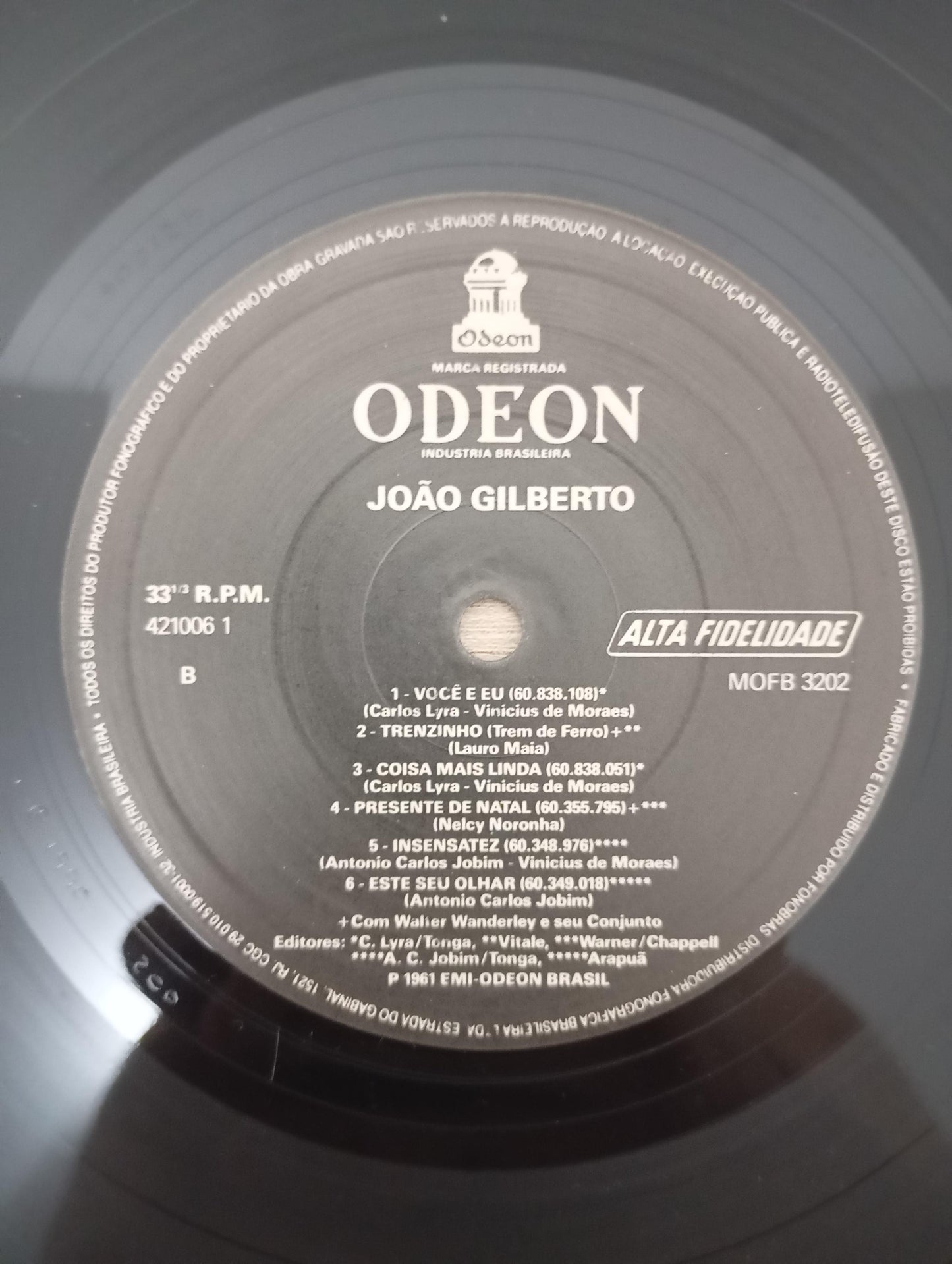 Disco Vinil 1961 João Gilberto A