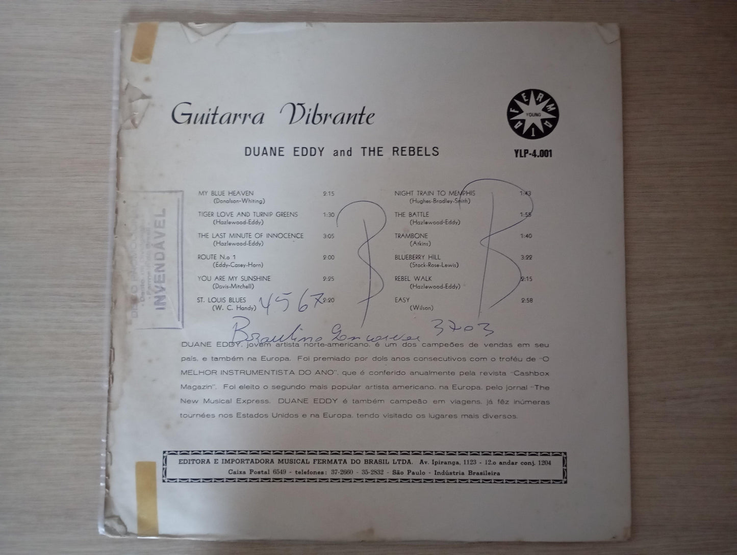 Lp Vinil Duane Eddy And The Rebels Guitarra Vibrante