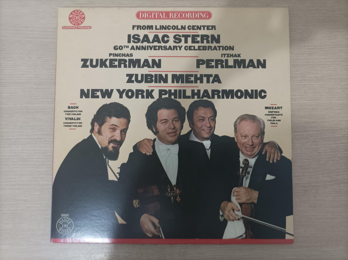 Lp Vinil Isaac Stern 60th Anniversary Com Encarte Importado