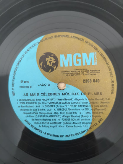 Lp Vinil As Mais Celebres Músicas de Filmes Duplo
