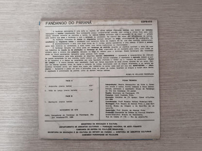 Compacto Vinil Folclore Brasileiro 15 Fandango Do Paraná